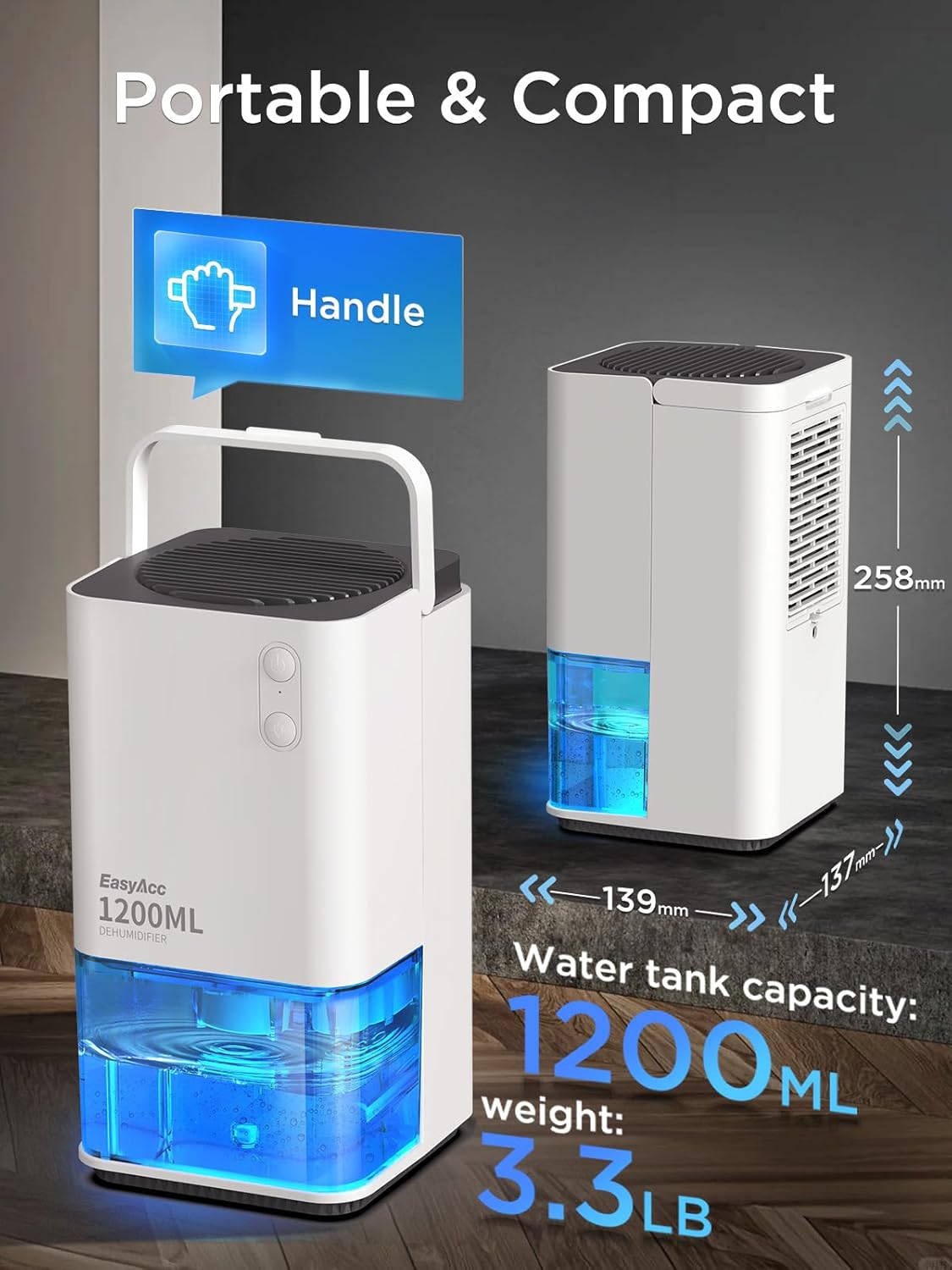 EasyAcc® 1200ml Dehumidifier - Image 2